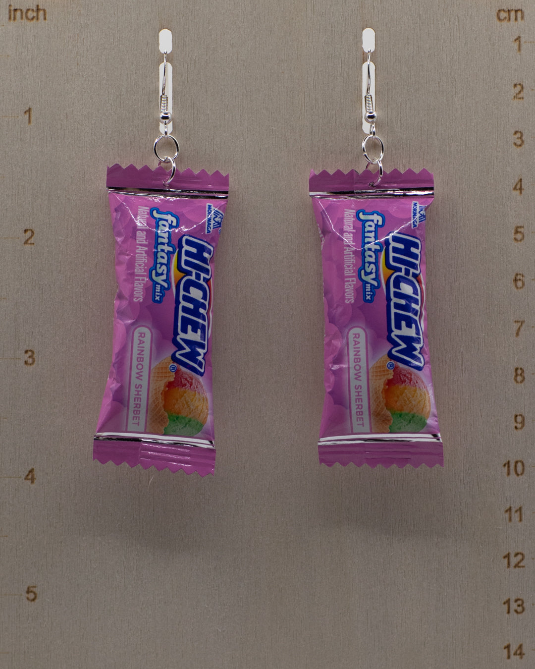 Candy Chew Earrings - RAINBOW SHERBET