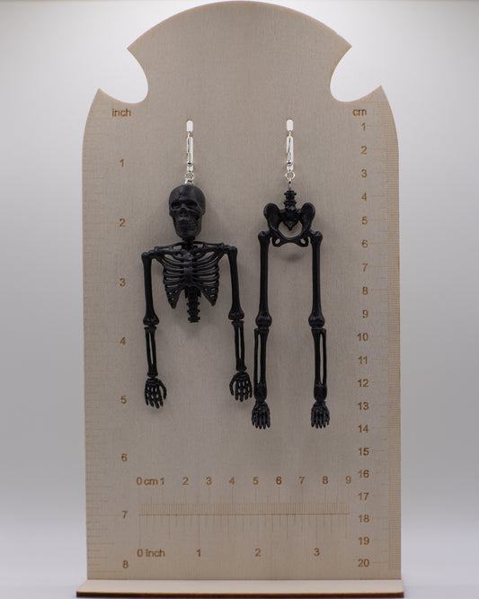 Skeleton Earrings - JET BLACK