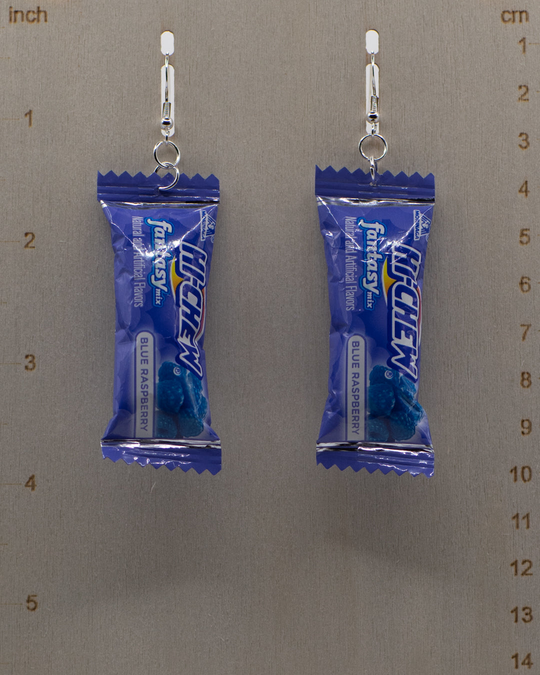 Candy Chew Earrings - BLUE RASPBERRY